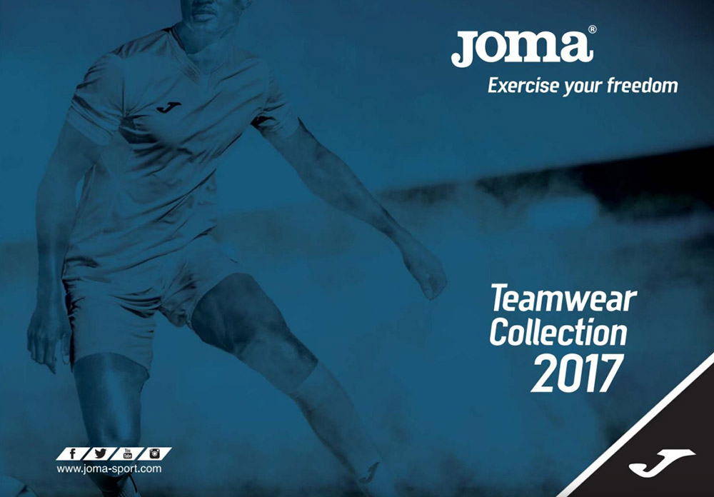 Каталог JOMA: Форма для команд, спортивная одежда и аксессуары 2017